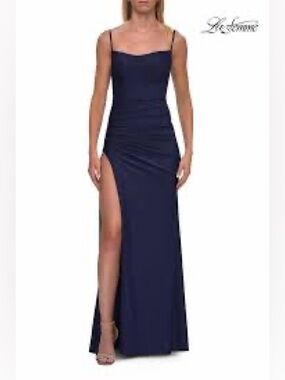 Women's Navy Blue Maxi Slip Dress
